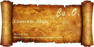 Csernus Olga névjegykártya